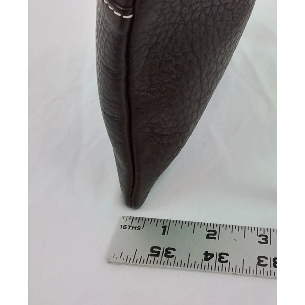 Dooney & Bourke Crossbody Leather Bag Brown + Gold Triple Zip Vintage #J3584